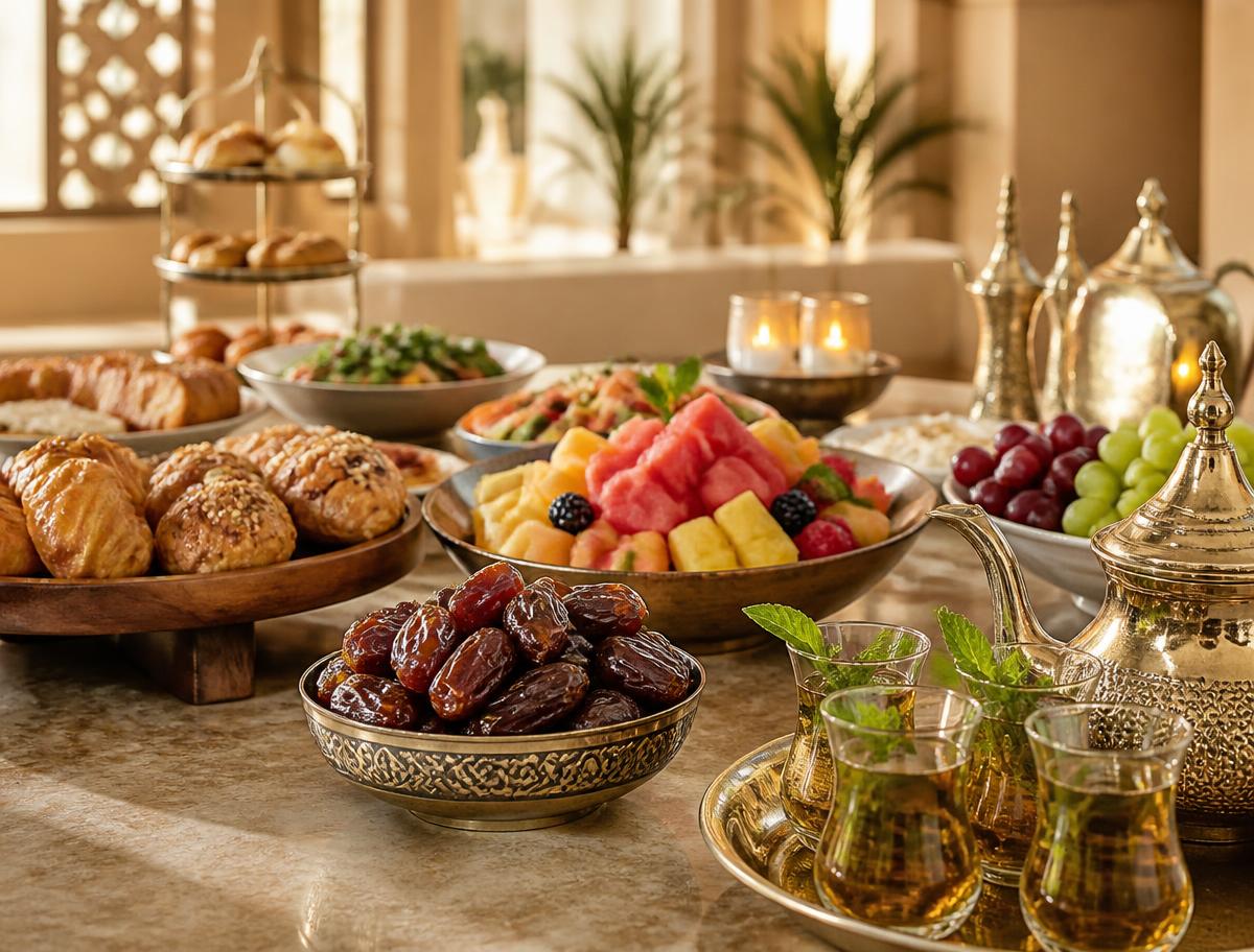 A warm breakfast spread served at the hotel