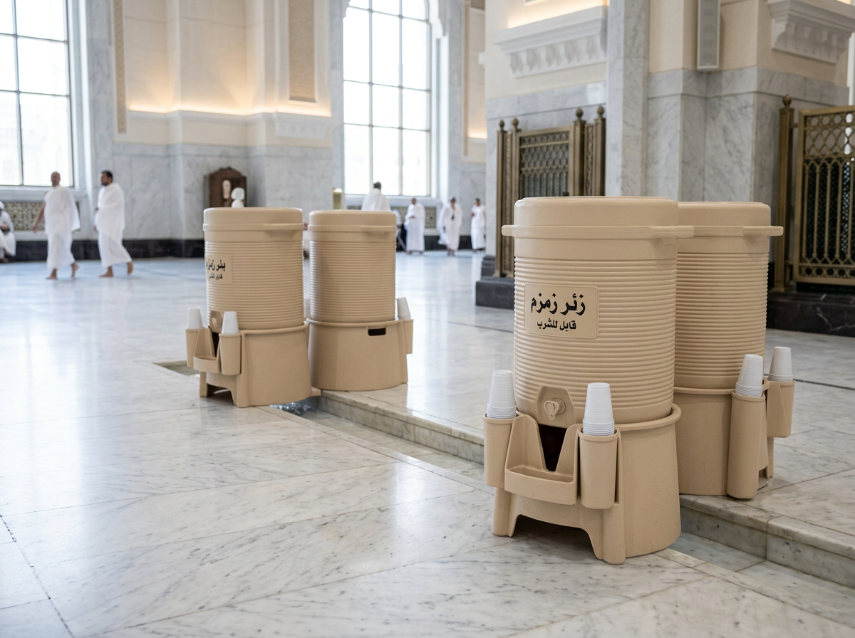 Zamzam water coolers in the Haram