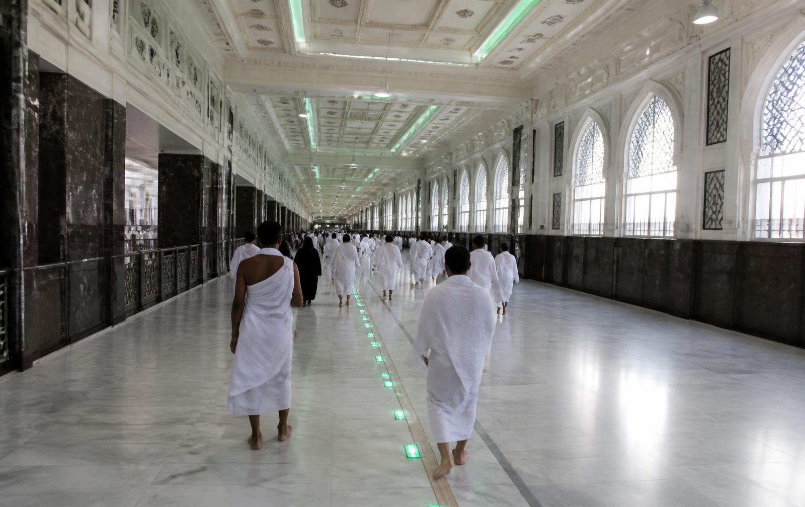 The air-conditioned Masa'a corridor between Mount Safa and Mount Marwah in Makkah