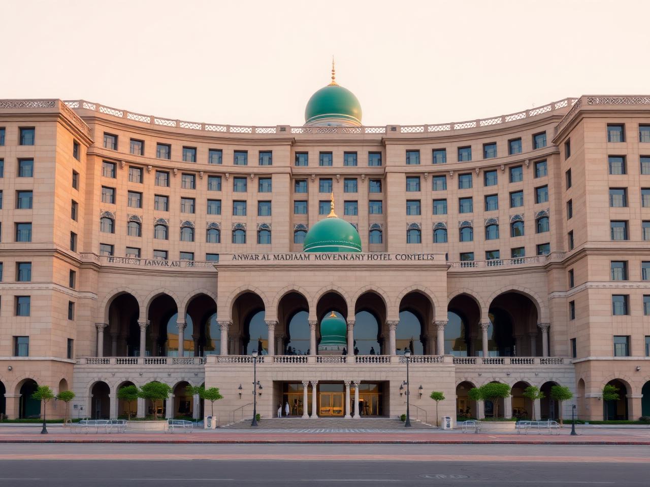 Anwar Al Madinah Mövenpick — Anwar Al Madinah Mövenpick hotel complex facing the Prophet's Mosque